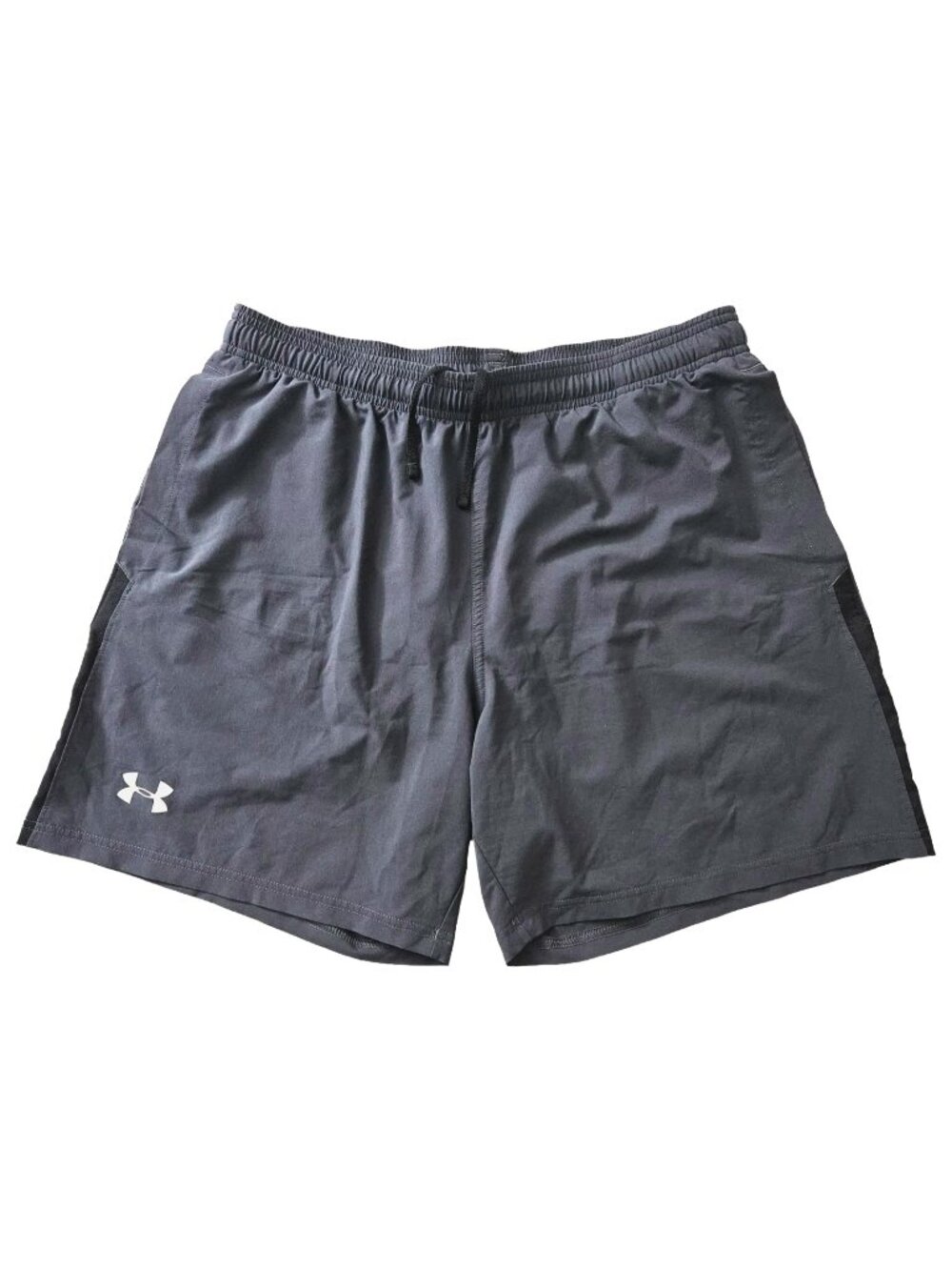 Under Armour HeatGear Men's Fitted Athletic Gym Workout Shorts Blue-Grey Large